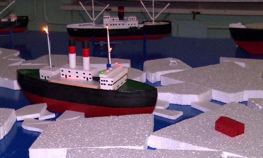 Новодвинские школьники изготовили макет «Арктика — территория исследования»